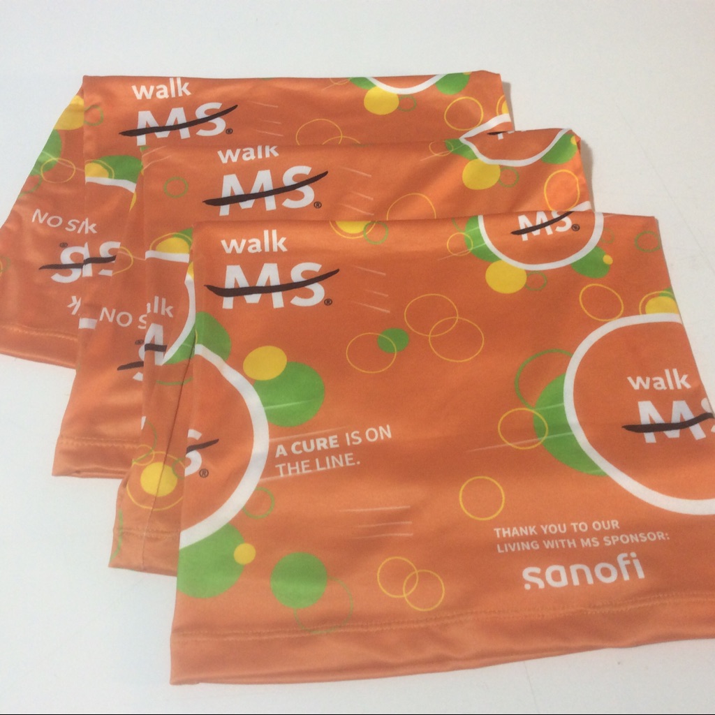 3 The National Multiple Sclerosis Society Ms Walk Brand Orange Neck Gator Face